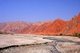 China: The red mountains of the Ghez River (Ghez Darya) canyon, Karakoram Highway, Xinjiang